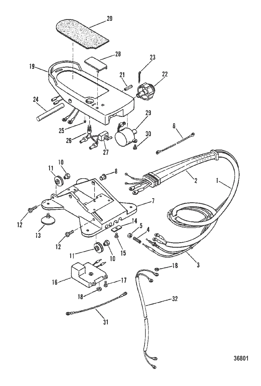 ЭЛЕКТРОПРОВОДКА И НОЖНАЯ ПЕДАЛЬ (Выносной)