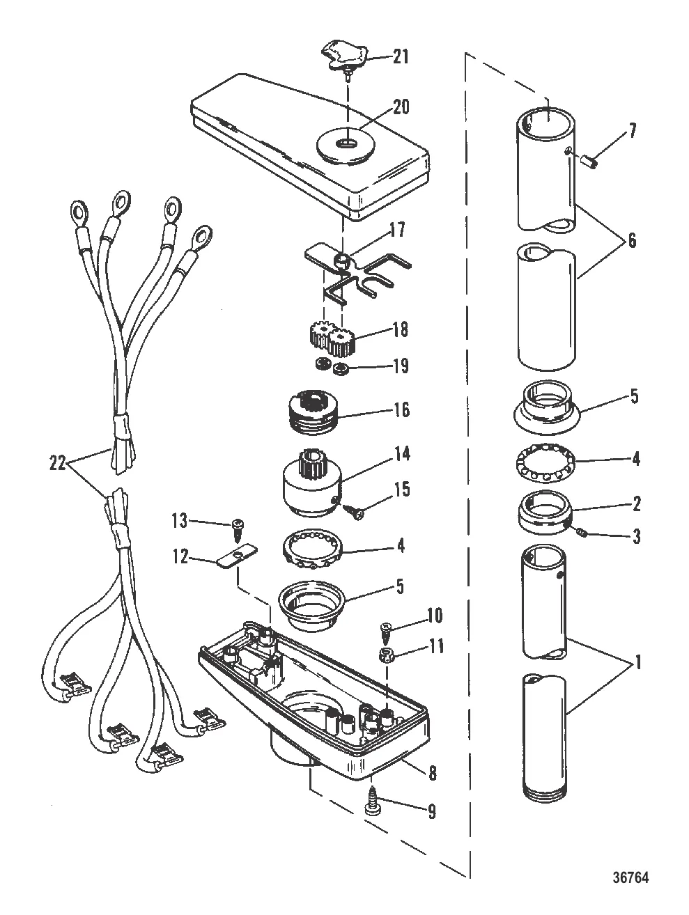 ВЕДУЩИЙ ВАЛ И КОРПУС БЛОКА УПРАВЛЕНИЯ (Дистанционное управление)