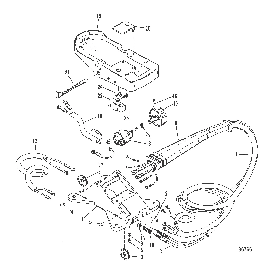ЭЛЕКТРОПРОВОДКА И НОЖНАЯ ПЕДАЛЬ (Дистанционное управление)