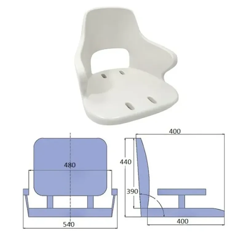 SPRINGFIELD Сиденье пластмассовое 390х480 мм YACHTSMAN 2