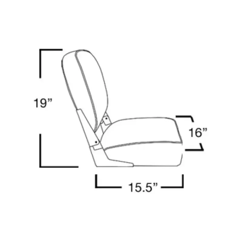Сиденье мягкое складное эконом-класса, серое