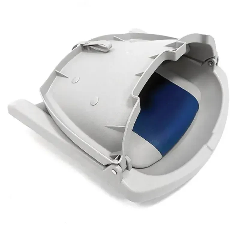Newstarmarine Сиденье пластмассовое складное с подложкой Molded Fold-Down Boat Seat,серо-голубое