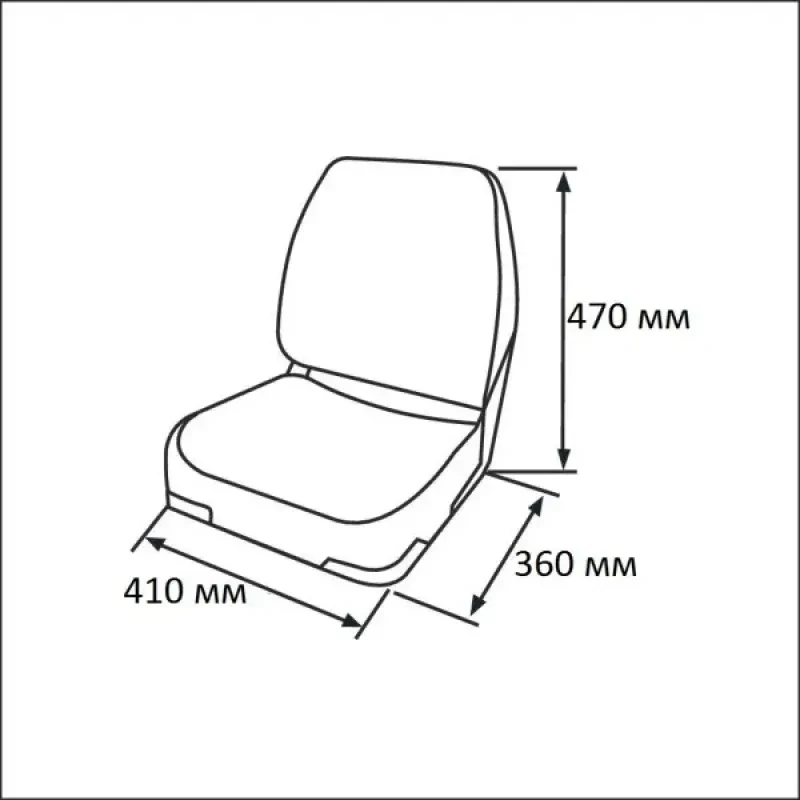 Newstarmarine Сиденье мягкое складное Economy Low Back Seat, серое