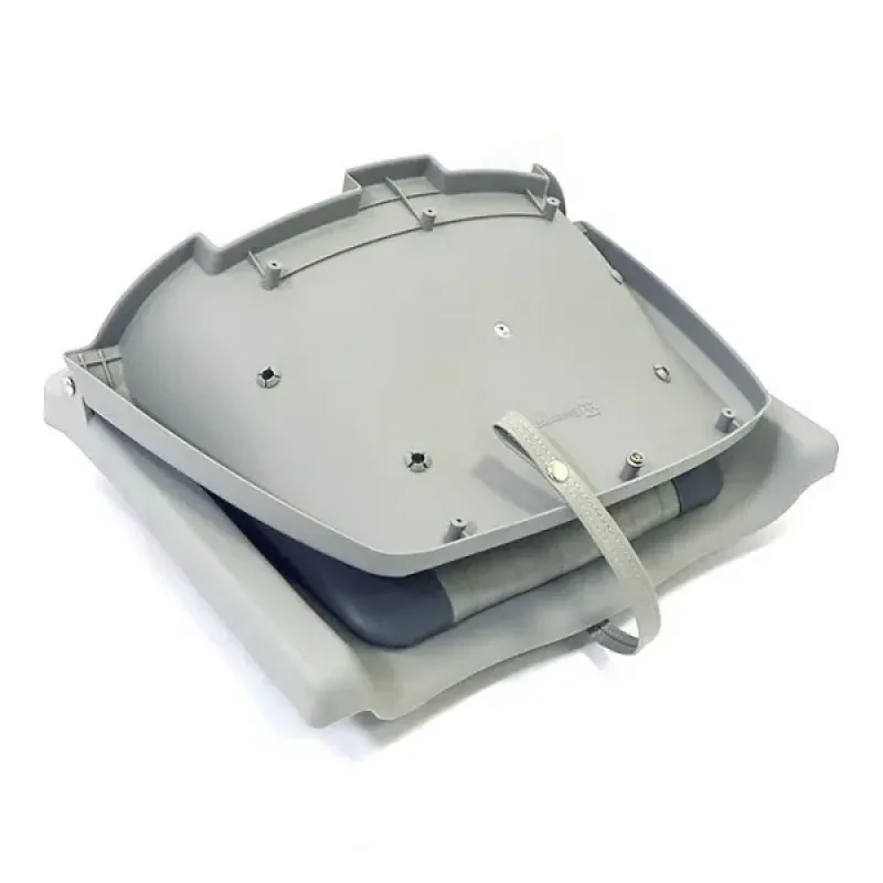 Сиденье пластмассовое складное с подложкой серое