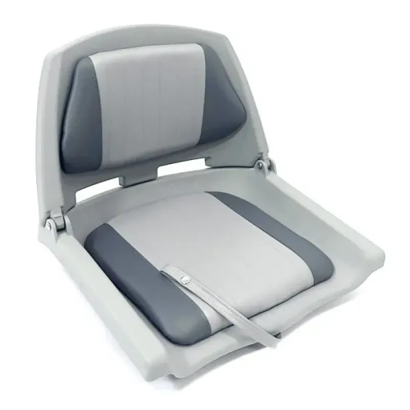 Сиденье пластмассовое складное с подложкой серое