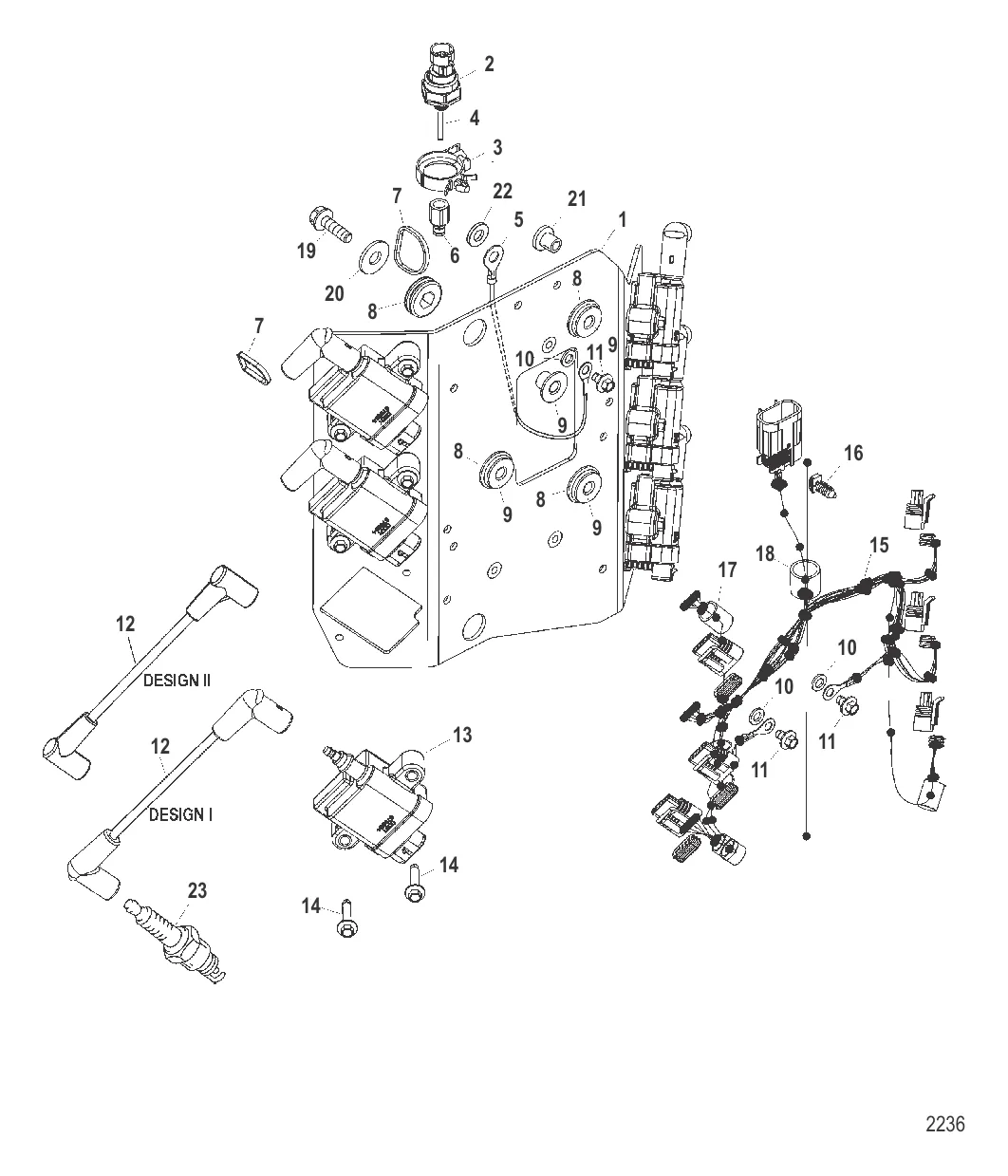 Электрические компоненты (Пластина катушки в сборе)