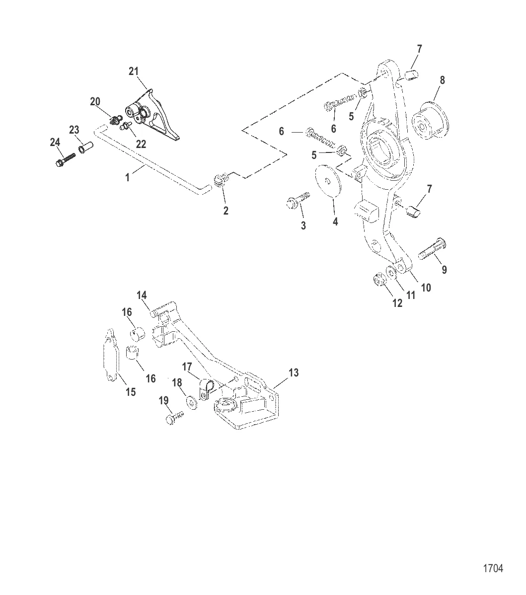 Рычаг газа и кулачок дроссельной заслонки в сборе