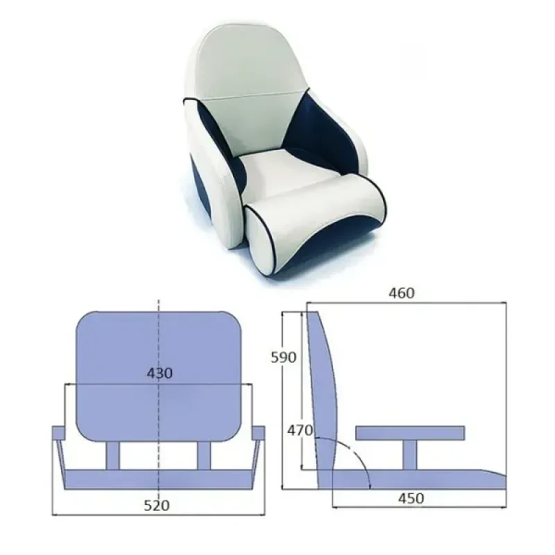 SPRINGFIELD Сиденье мягкое 470х430 мм OCEAN 51