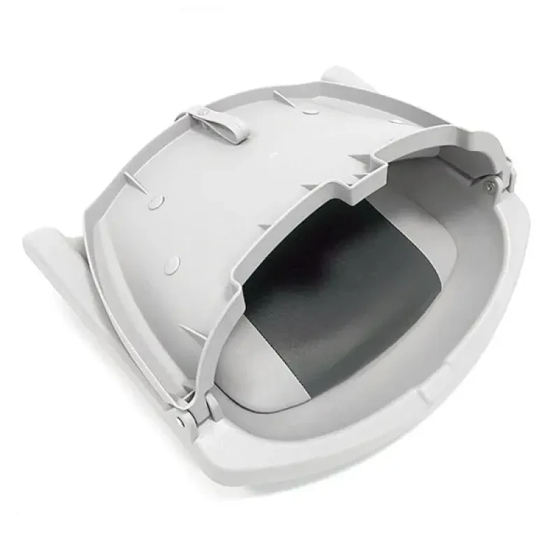 Newstarmarine Сиденье пластмассовое складное с подложкой Molded Fold-Down Boat Seat,серо-чёрное