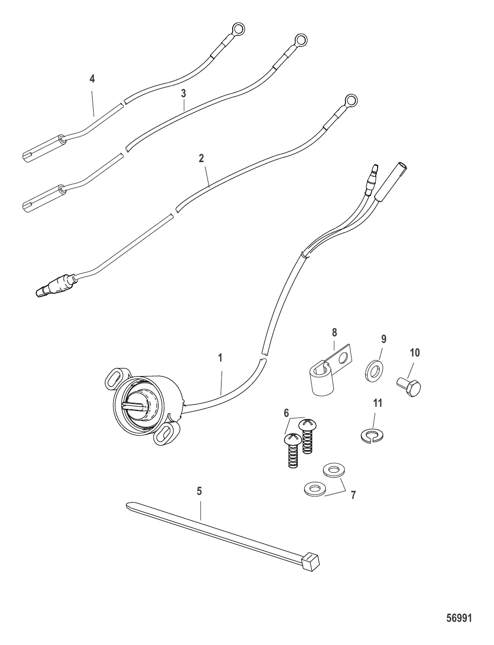 Комплект датчика дифферента (Неокрашенный и черный)
