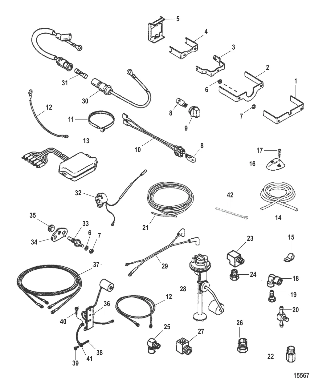 Крепеж (Указатель с голубым корпусом)