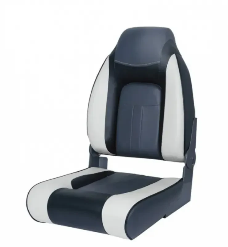Newstarmarine Сиденье мягкое складное Premium Designer High Back Seat, серо-чёрное