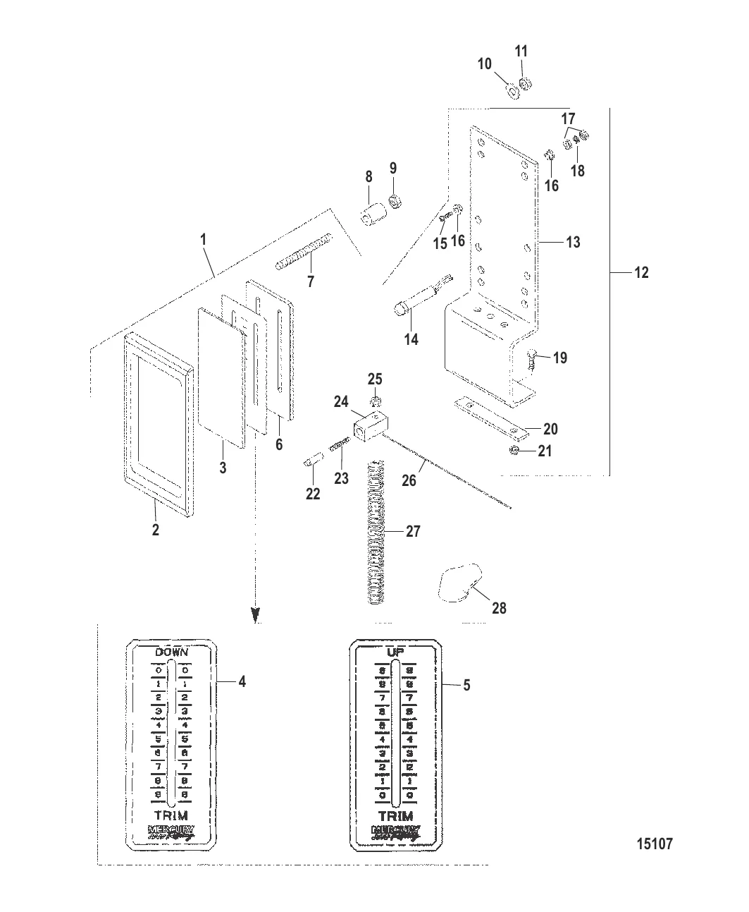 Индикатор положения по дифференту (3 кабель)