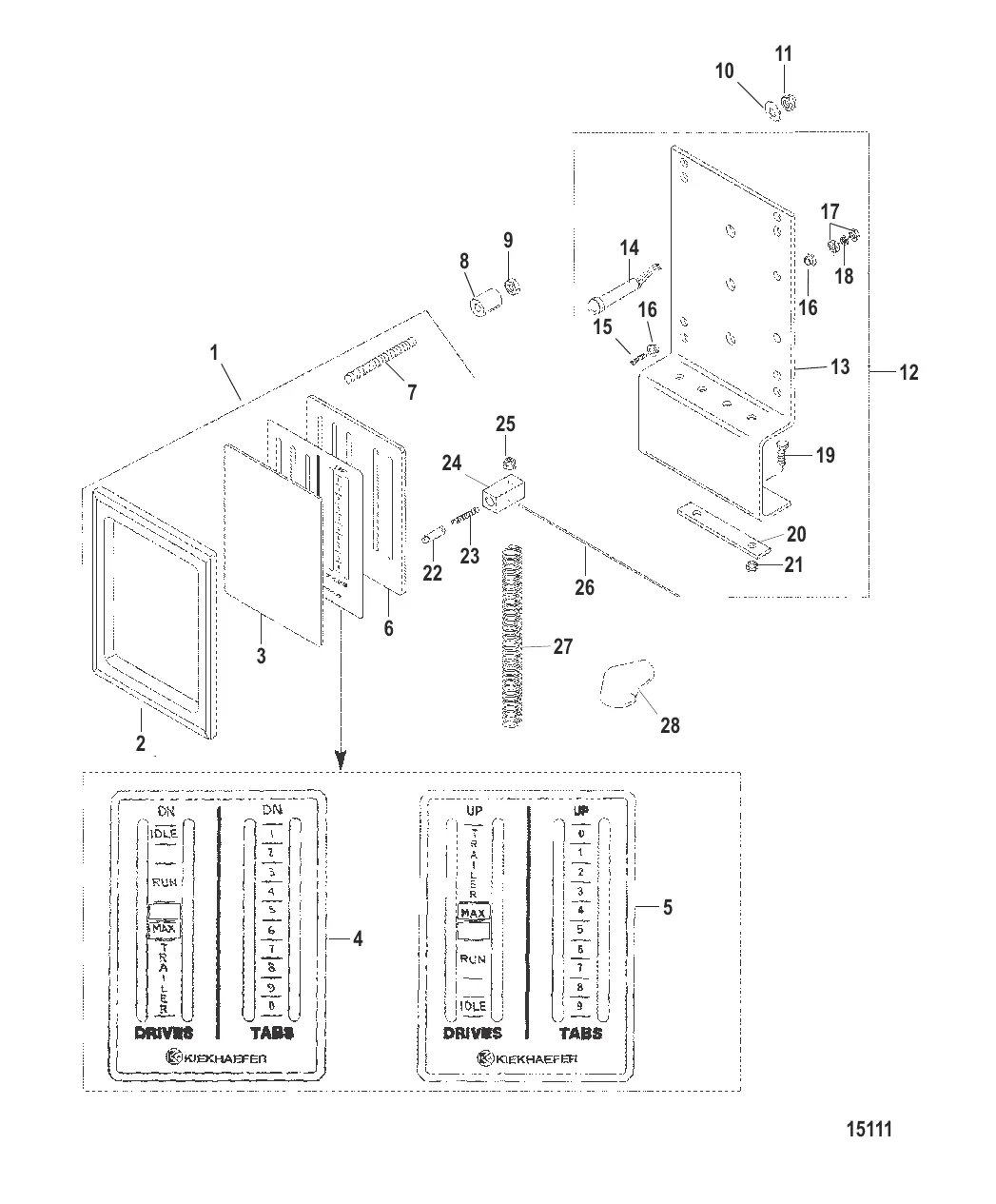 Индикатор положения по дифференту (4 кабель)