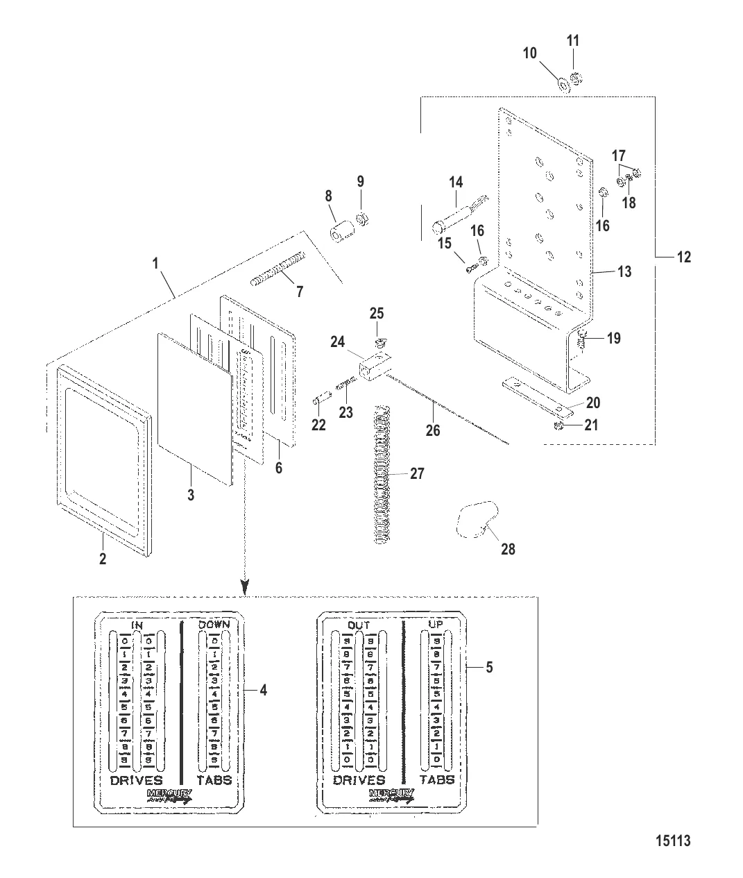 Индикатор положения по дифференту (5 кабель)