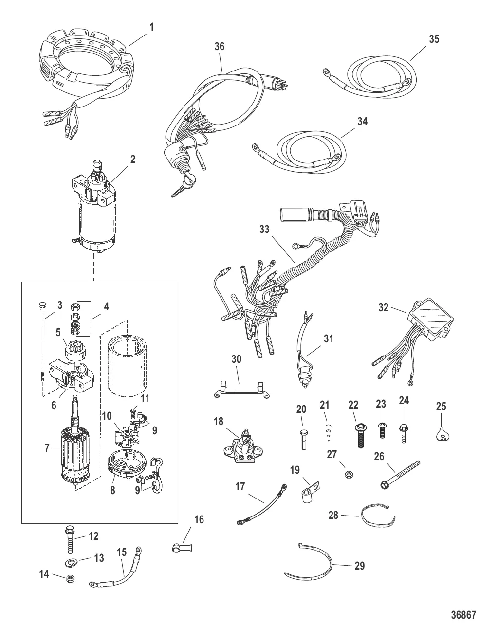 Комплект преобразования электрического пуска (822462A 2)
