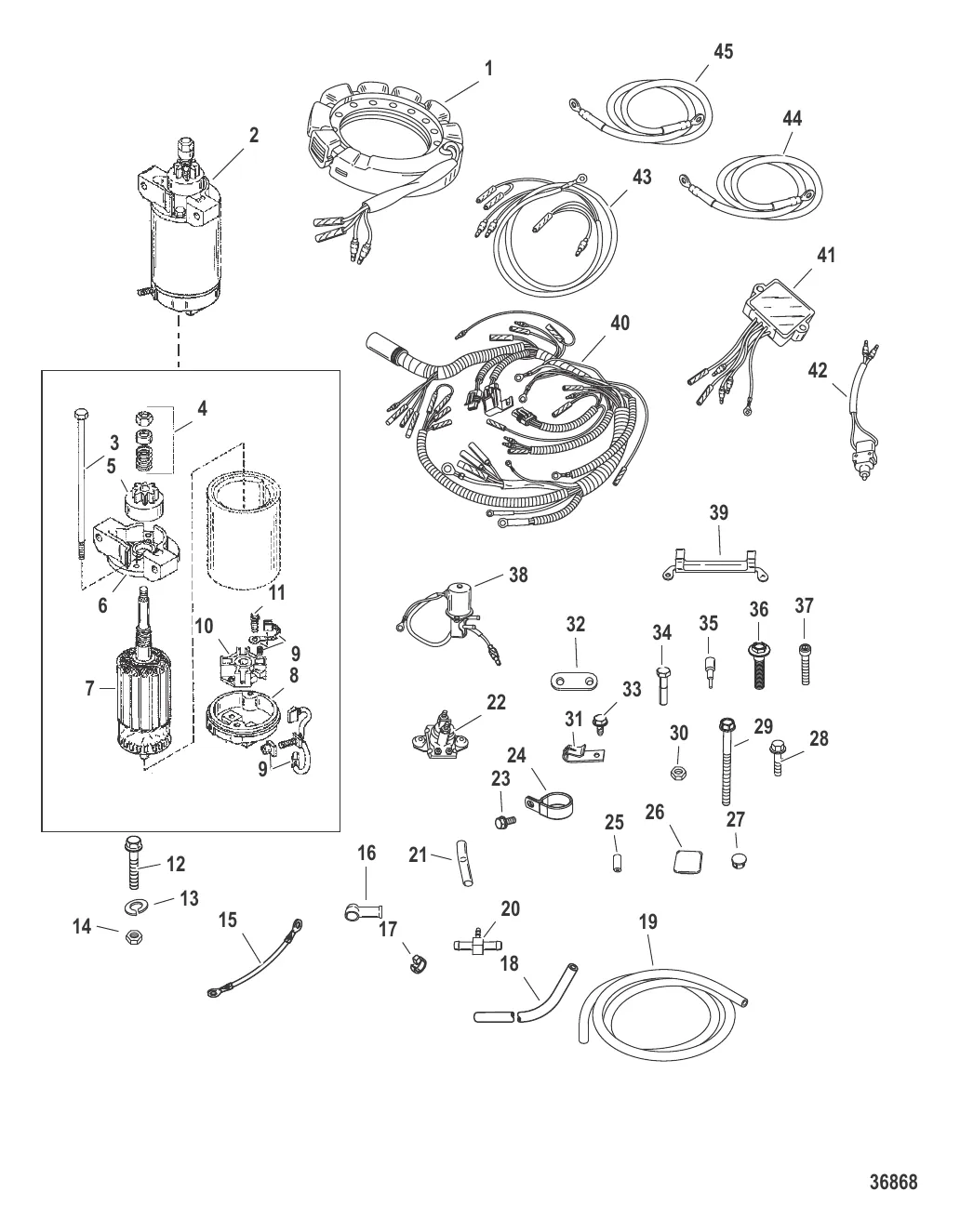 Комплект преобразования электрического пуска (822462A 4)