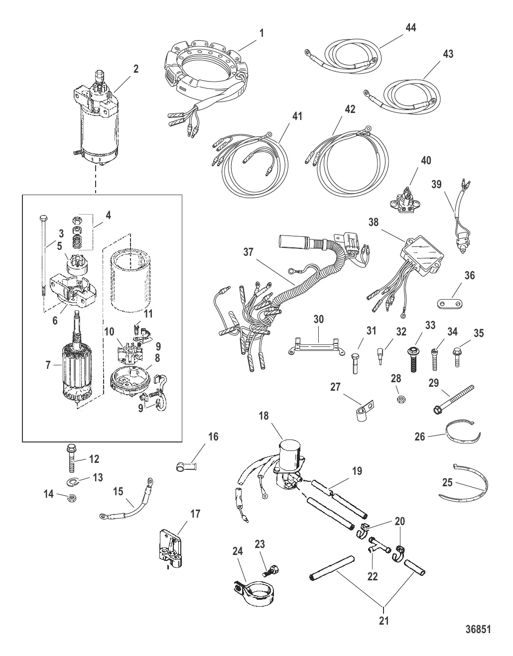 Комплект преобразования электрического пуска (822462A06)