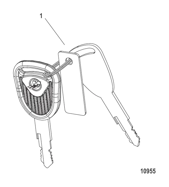 Таблица ключей – 4 поз. с логотипом Mercury (Серия 896919)
