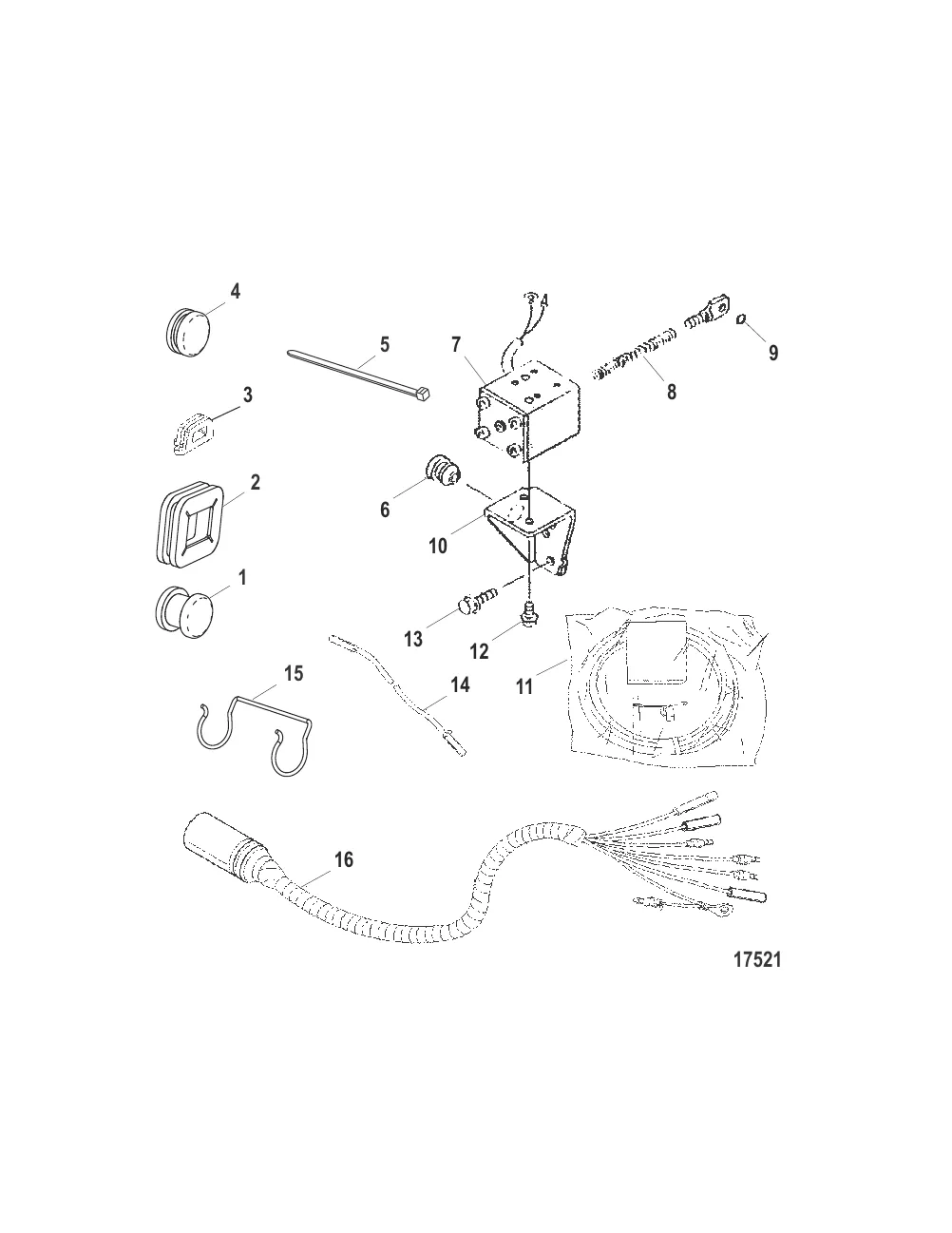 Комплект жгутов проводов – дистанционное управление (848-856554A1)