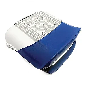 Сиденье пластмассовое складное с подложкой All Weather High Back Seat, бело-синее 75140WB