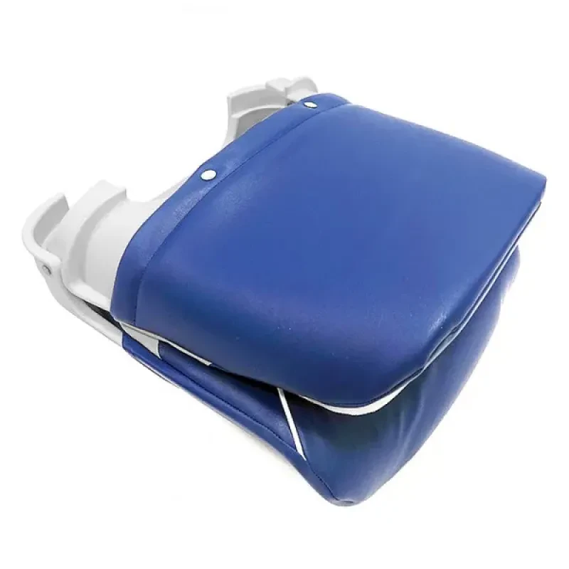 Newstarmarine Сиденье пластмассовое складное с подложкой All Weather High Back Seat, бело-синее