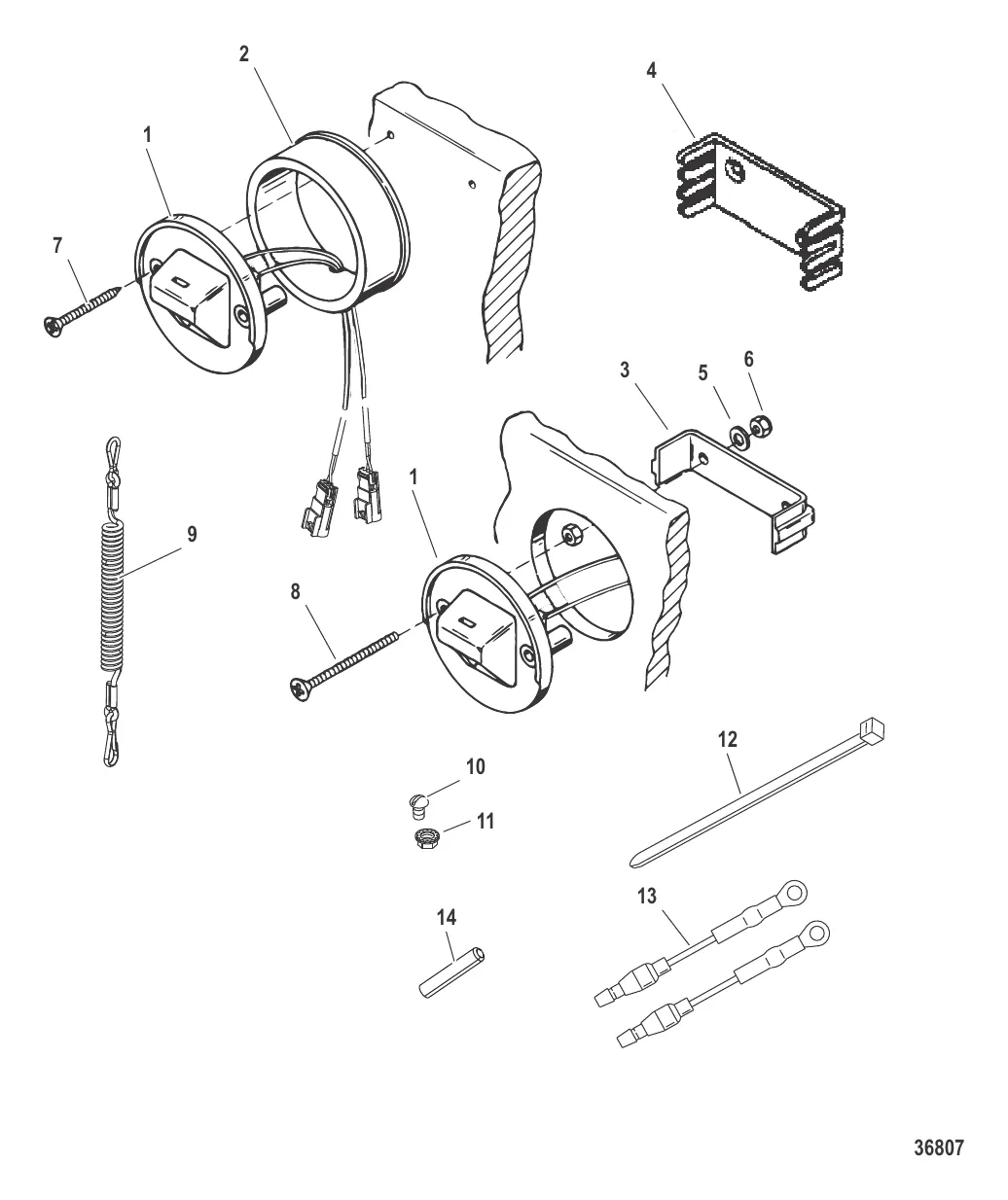 Переключатель/талреп в сборе Сдвоенный двигатель