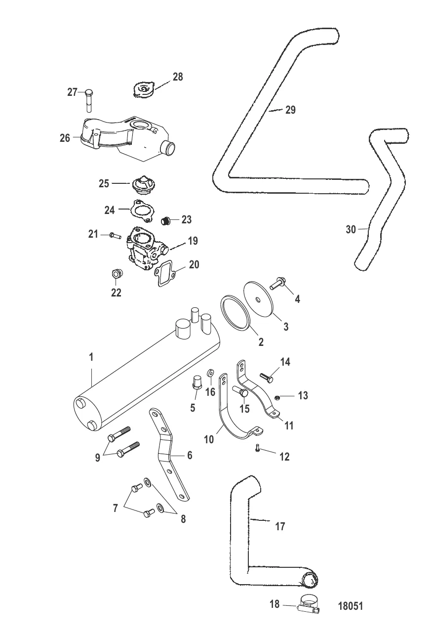 Комплект системы охлаждения пресной воды