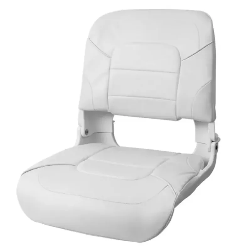 Newstarmarine Сиденье пластмассовое складное с подложкой All Weather High Back Seat, белое