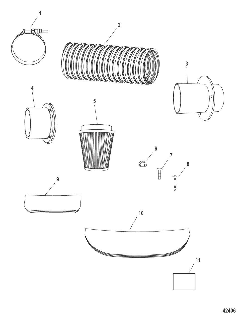 Комплект погружной трубы 350 (Verado)