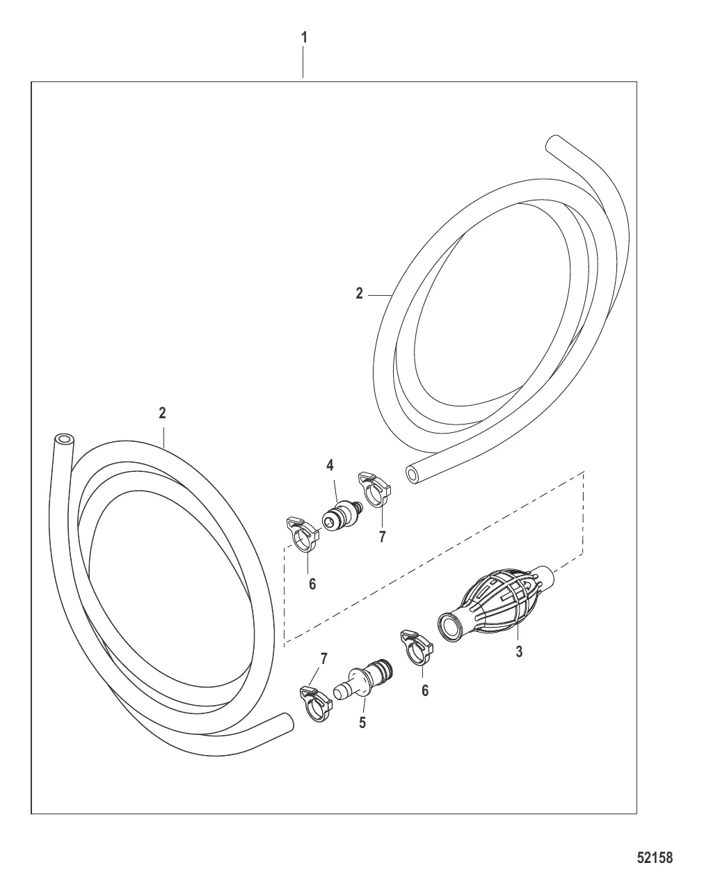 Топливопровод в сборе Без соединителей (не соотв. EPA)