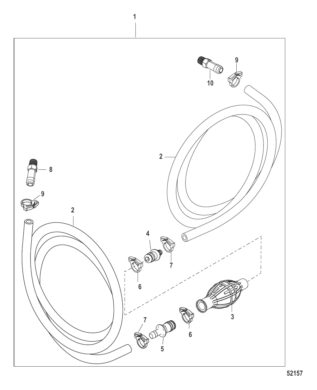 Топливопровод в сборе Резьбовые фитинги (соответств. US-EPA)