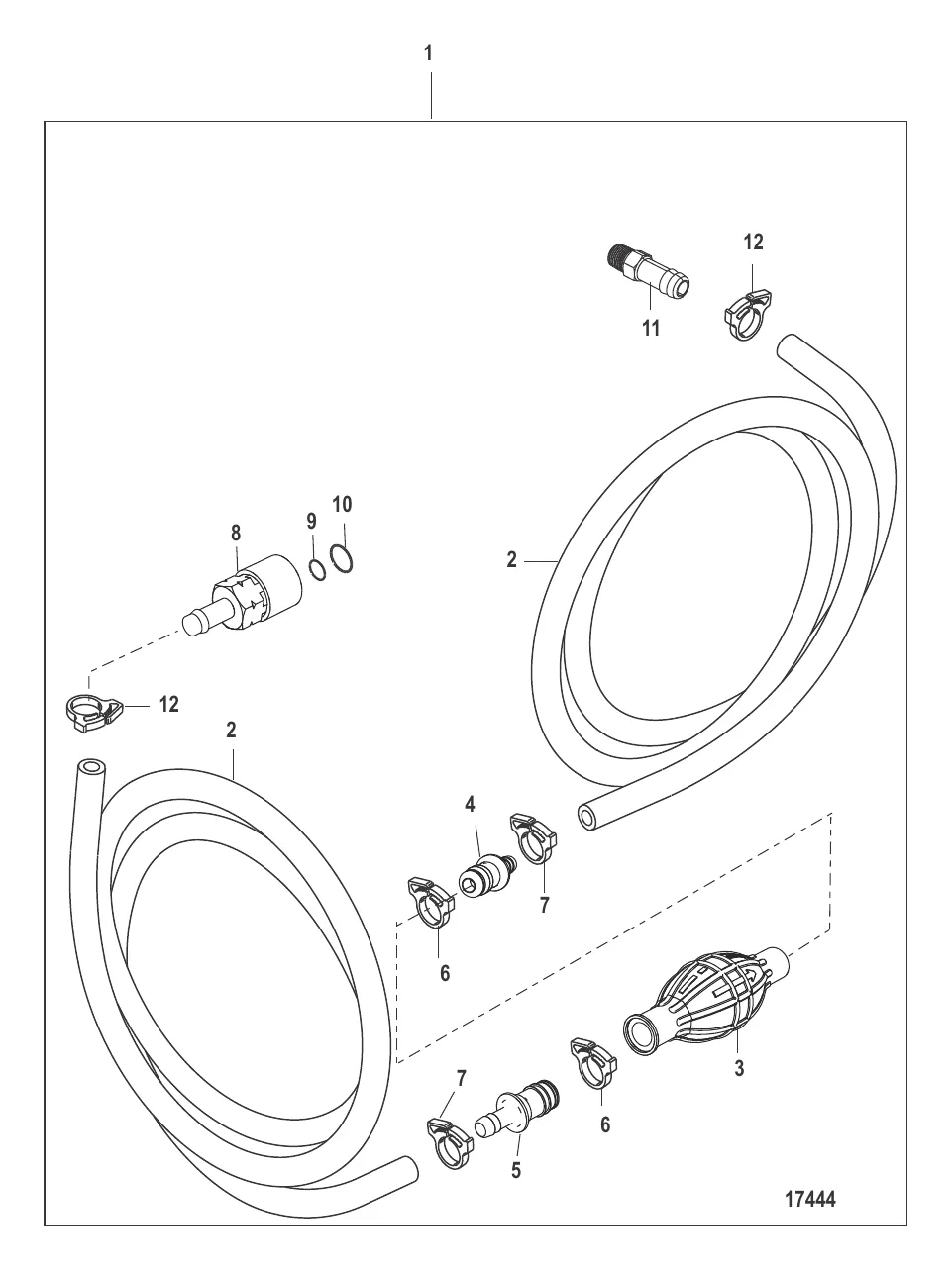 Топливопровод в сборе (Разъемное соединение соединительной муфты – конструкция III)