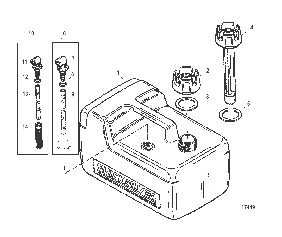 Топливный бак в сборе (3.2 галл.) (Серия 9729)