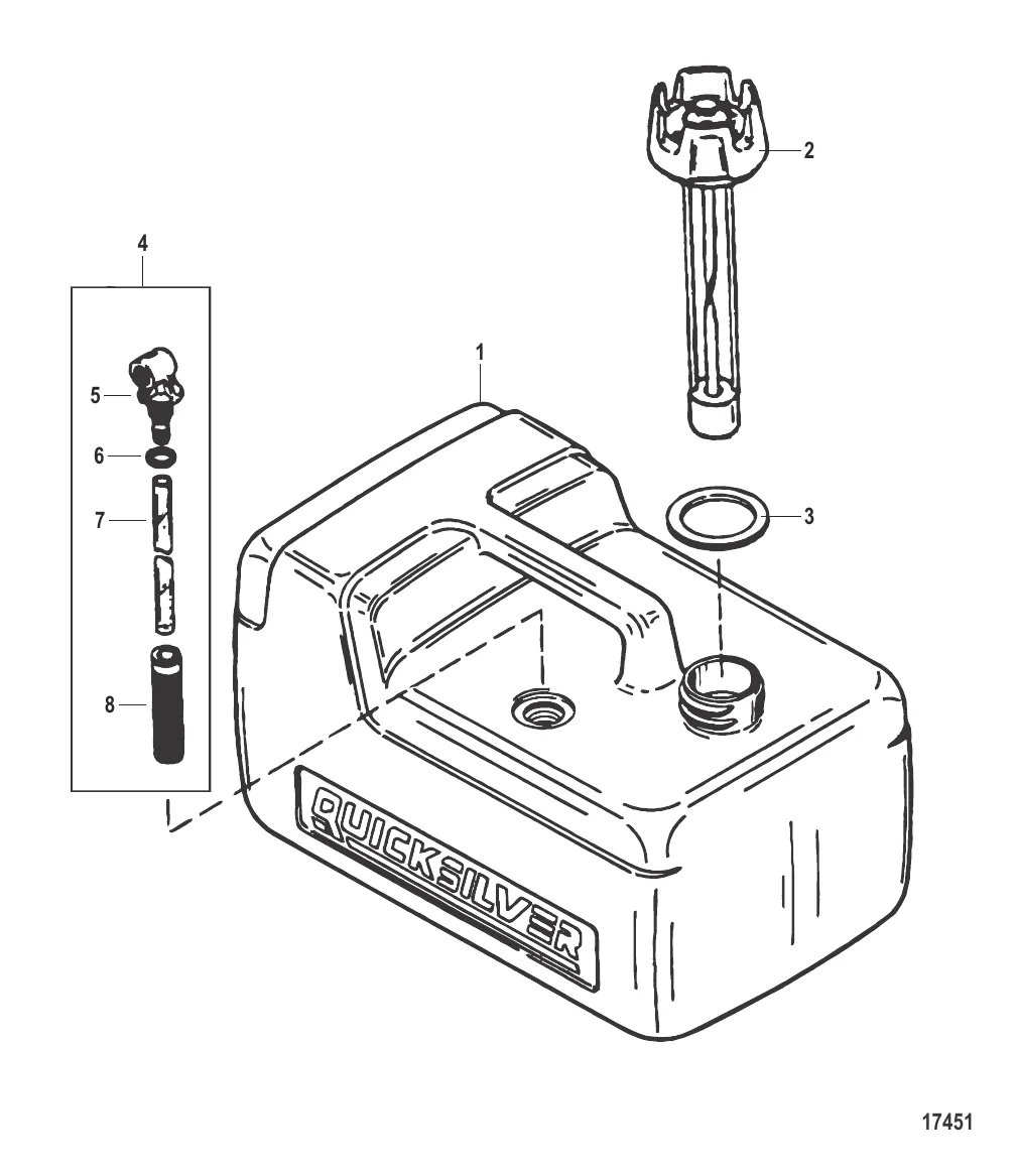 Топливный бак в сборе (3.2 галл.) (Серия 823505)
