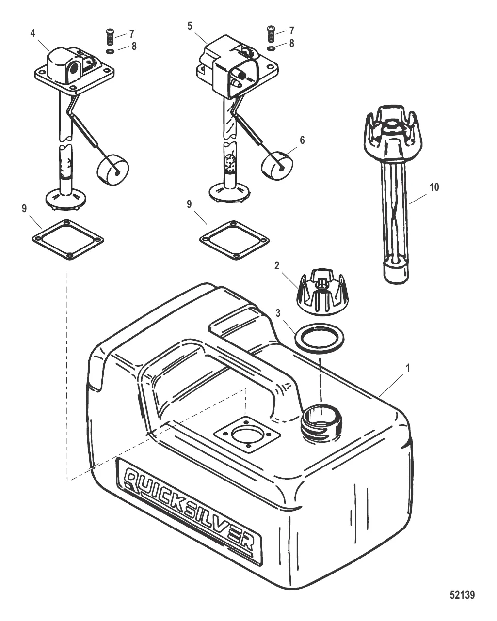 Топливный бак в сборе (3.2 галл.) Не соответствует US-EPA