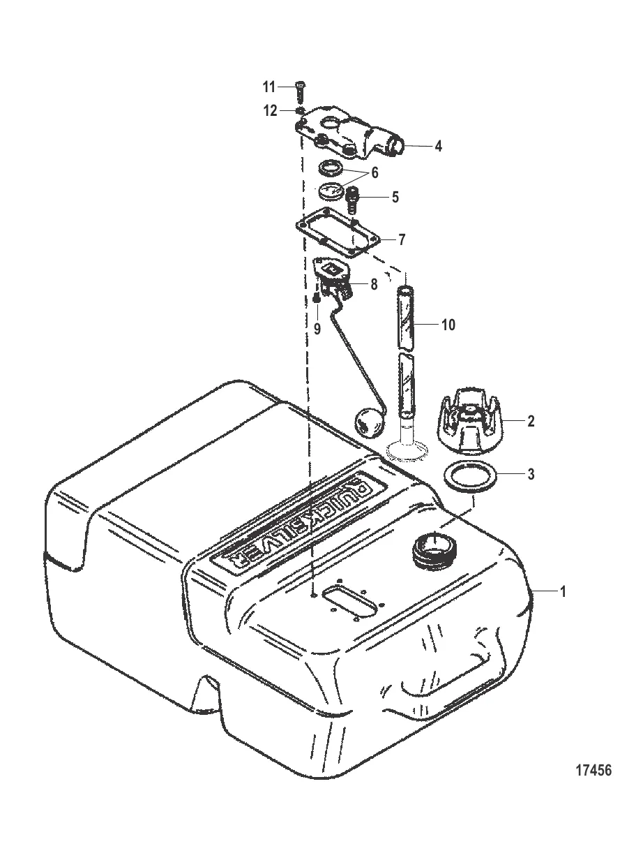 Топливный бак в сборе (6.6 галл.) (Серия 812410)