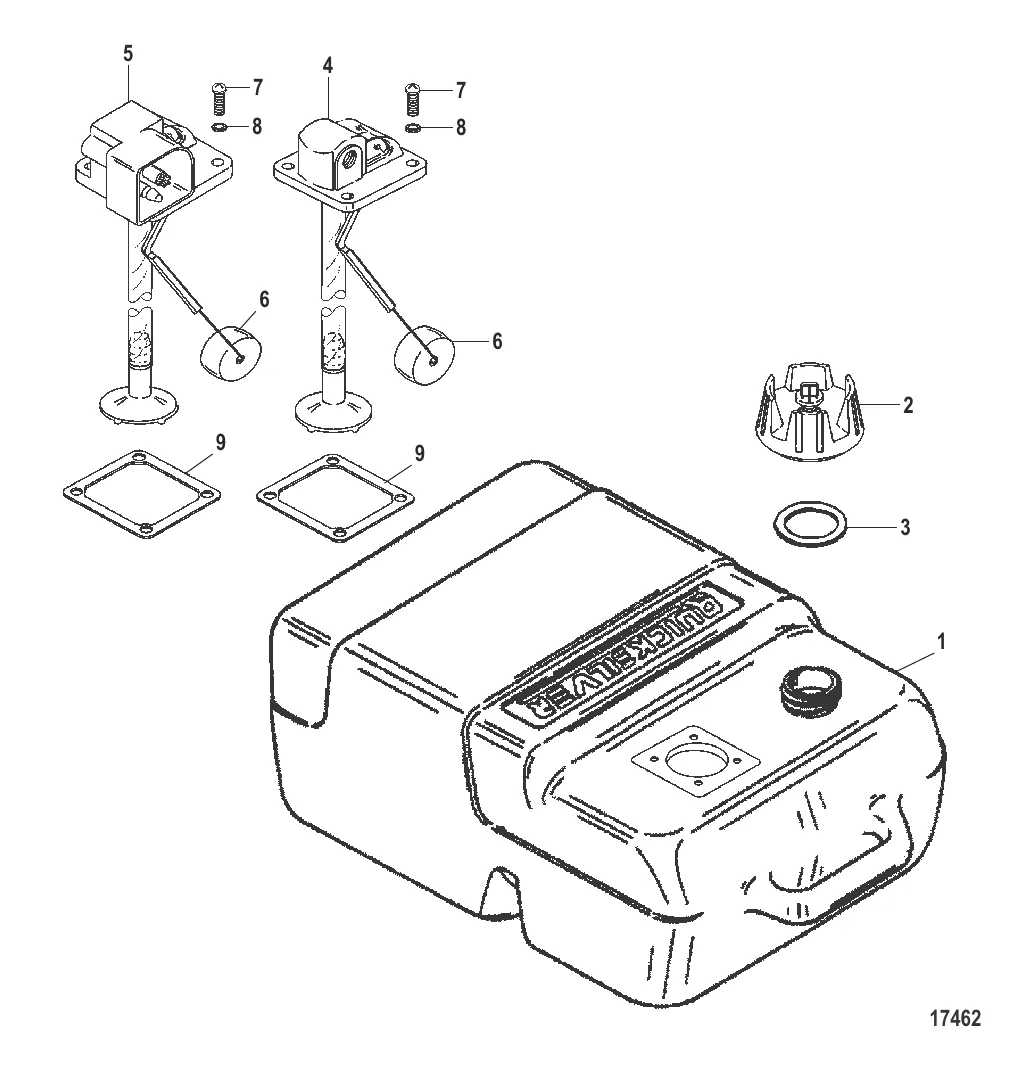 Топливный бак в сборе (6.6 галл.) (Серия 859063)