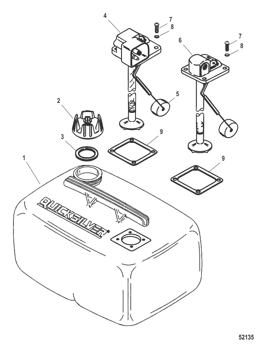 Топливный бак в сборе (6.6 галл.) (25 л) Не соответствует US-EPA