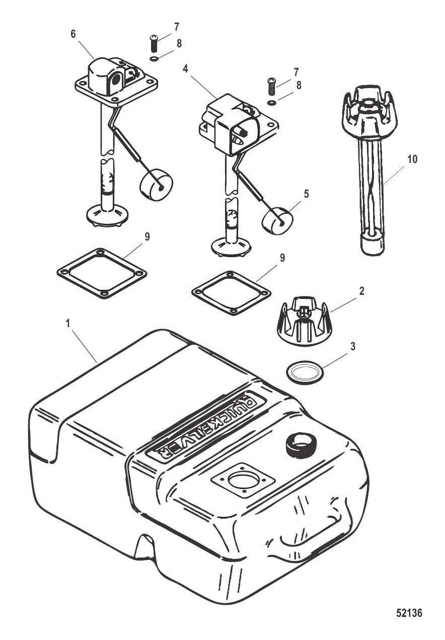 Топливный бак в сборе (6.6 галл.) (25 л) Не соответствует US-EPA