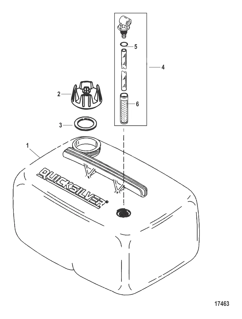 Топливный бак (6.6 галл.) 25 л Резьбовой фитинг (не соотв. US-EPA)