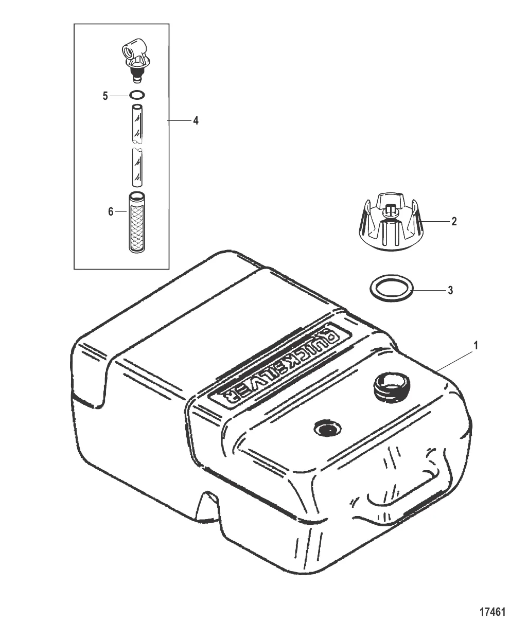 Топливный бак (6.6 галл.) 25 л Резьбовой фитинг (не соотв. US-EPA)