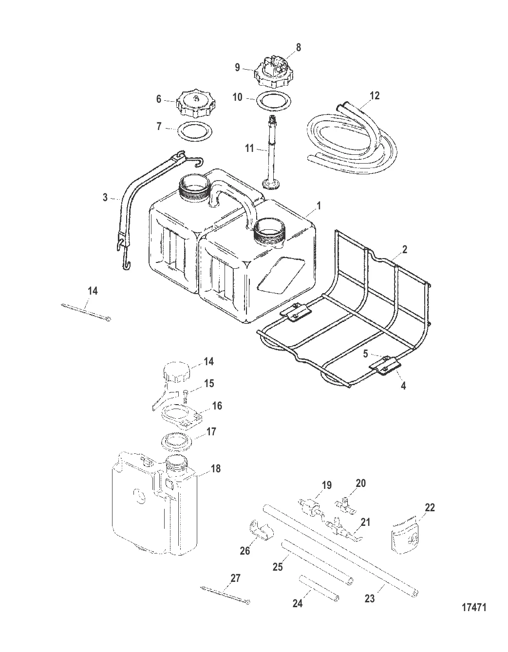 Комплект бака – выносная масляная система (1255-8627A9)