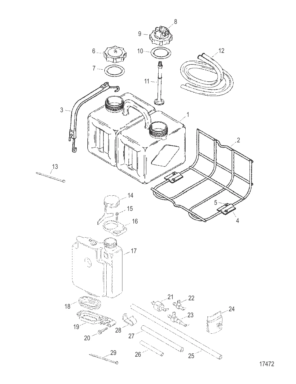 Комплект бака – выносная масляная система (1255-8627A10)