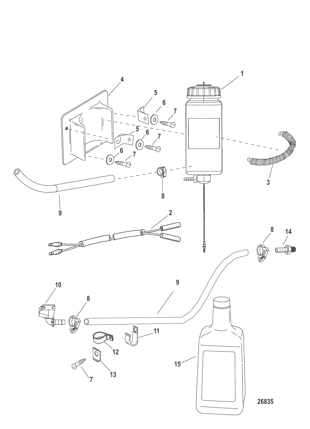 Комплект резервуара трансмиссионного масла (865585A02)