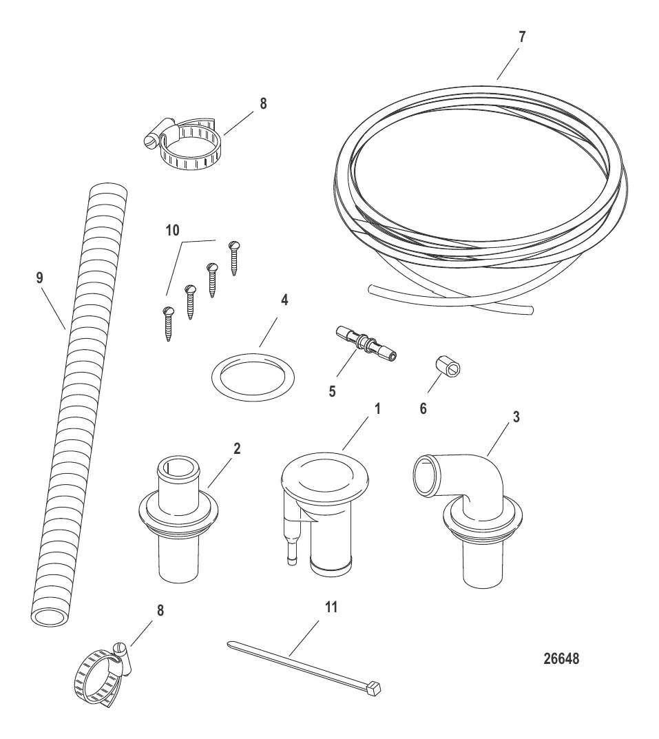 Палубный заливочный комплект для масла (15969A09 / 10/ 11/ 13)