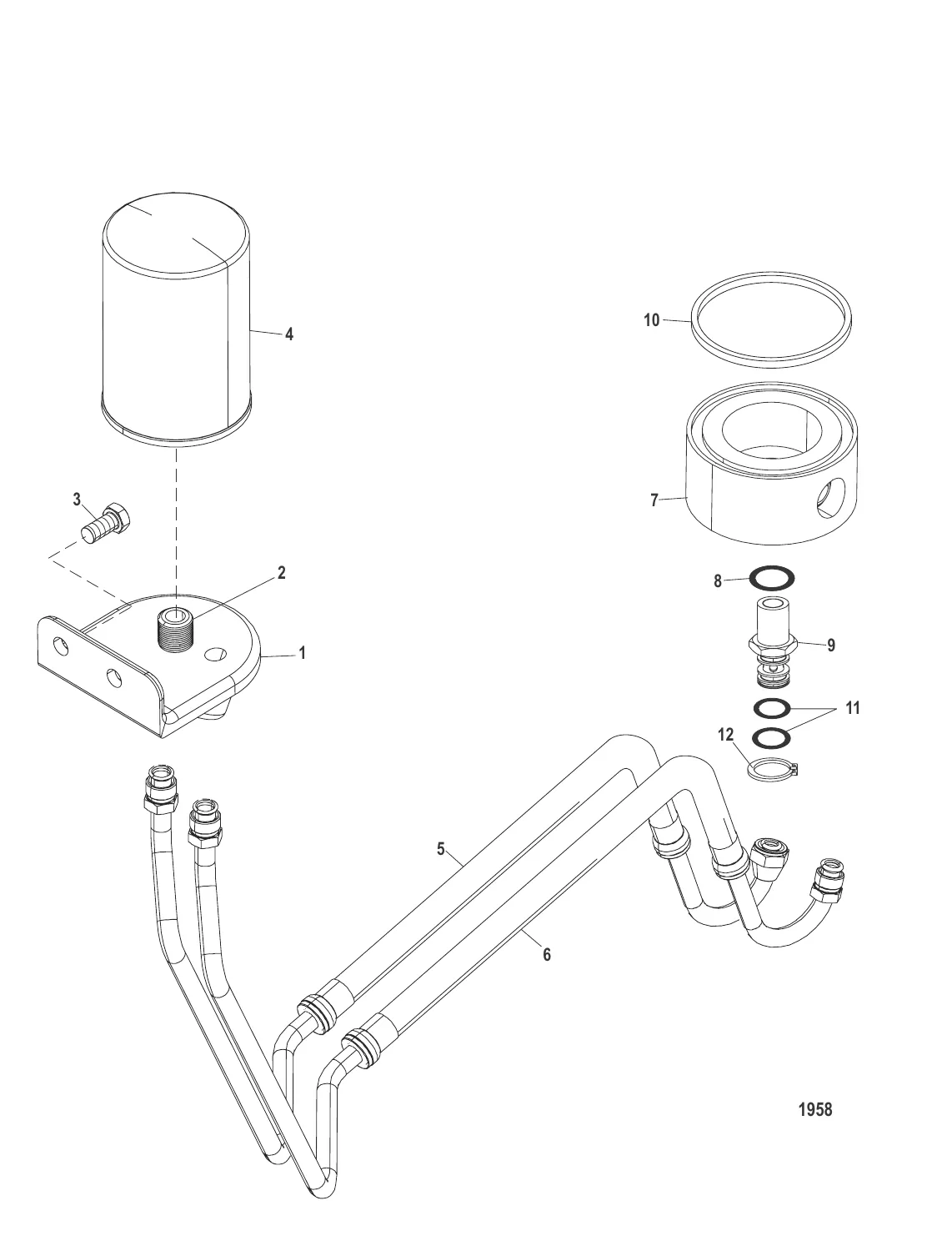 Комплект выносного масляного фильтра (864990A 2)