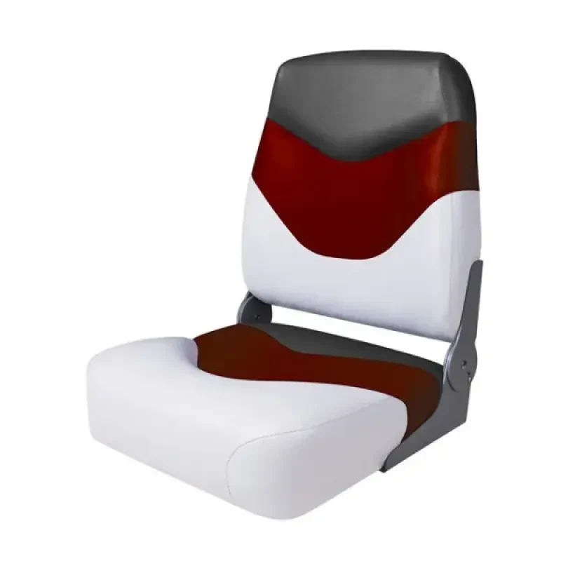 Newstarmarine Сиденье мягкое складное Premium High Back Boat Seat, бело-красное