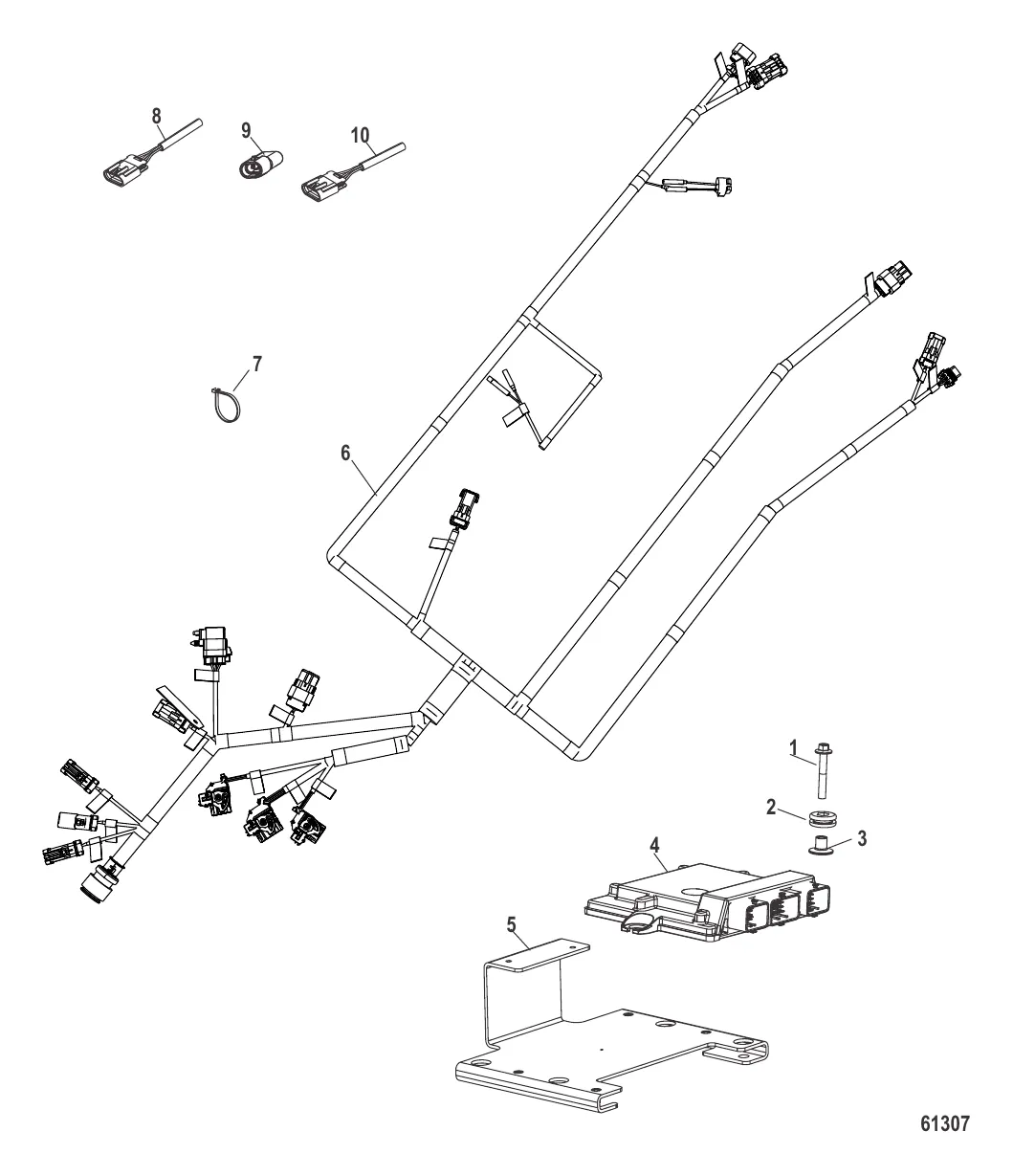 Harness and Bracket Assembly Triple Engine