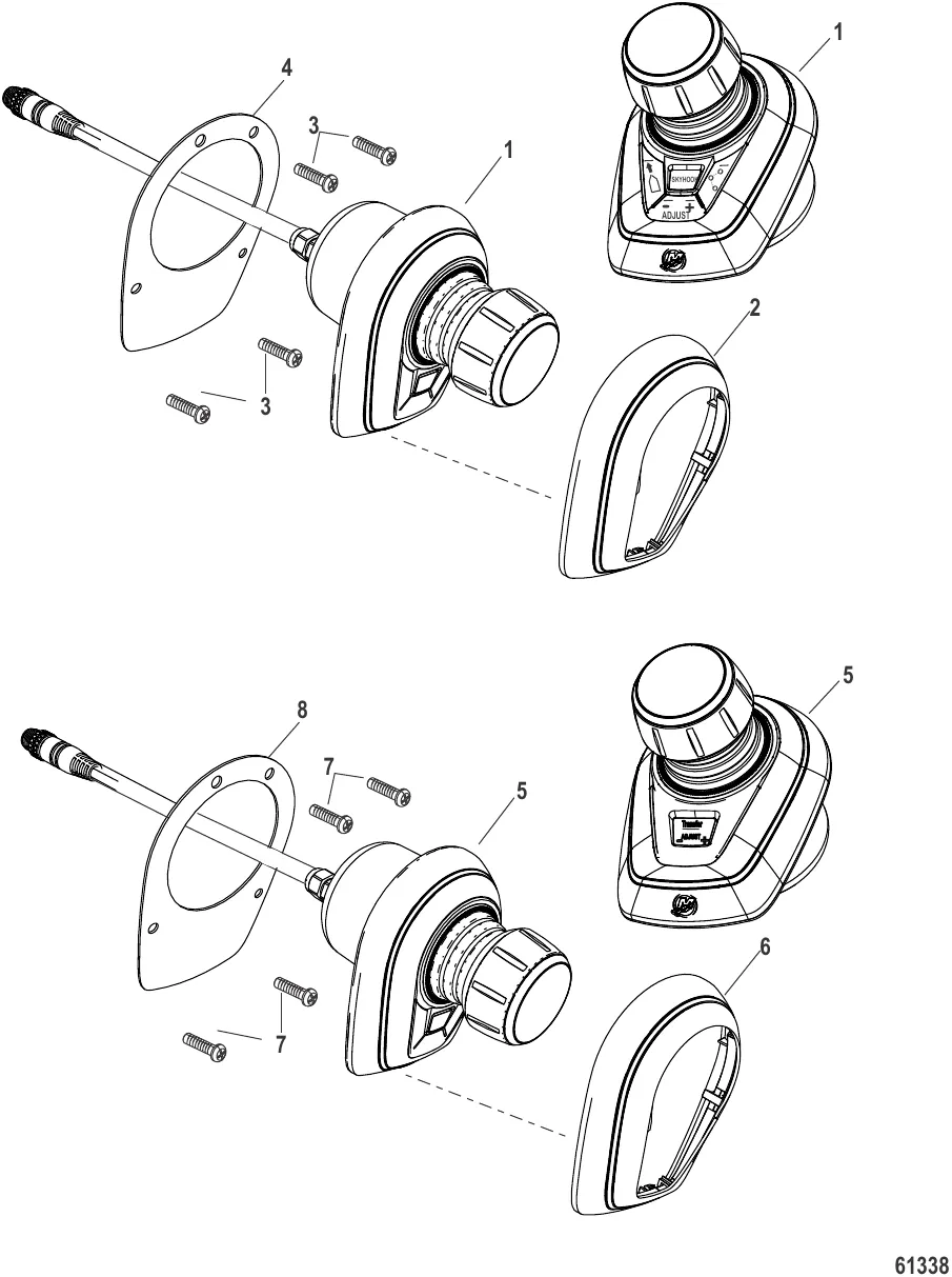 Joystick Assembly Primary and Auxiliary